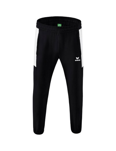 Erima Trainingshose (Präsentation) Team lang (100% Polyester, leicht, moderner schmaler Schnitt) schwarz/weiss Herren